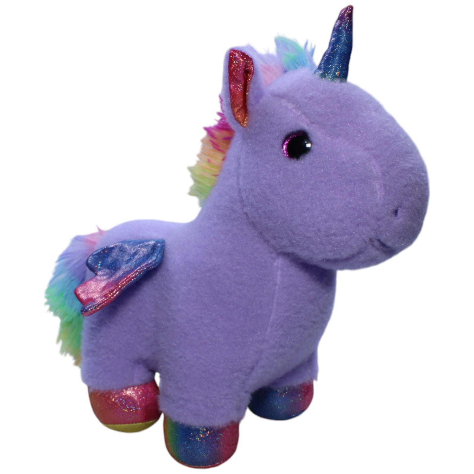 1238214 ZD Trading Glitzer Pegasus Einhorn, lila Kuscheltier Kumpel Leo Einhorn Gebraucht