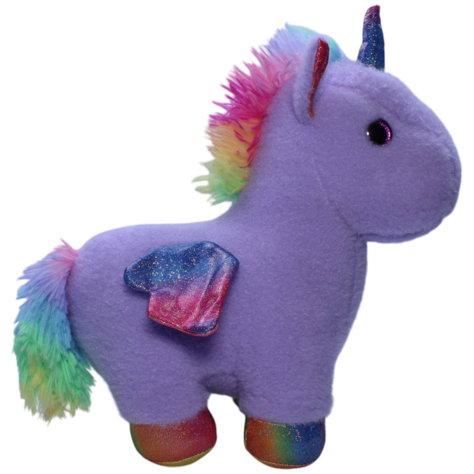 1238214 ZD Trading Glitzer Pegasus Einhorn, lila Kuscheltier Kumpel Leo Einhorn Gebraucht