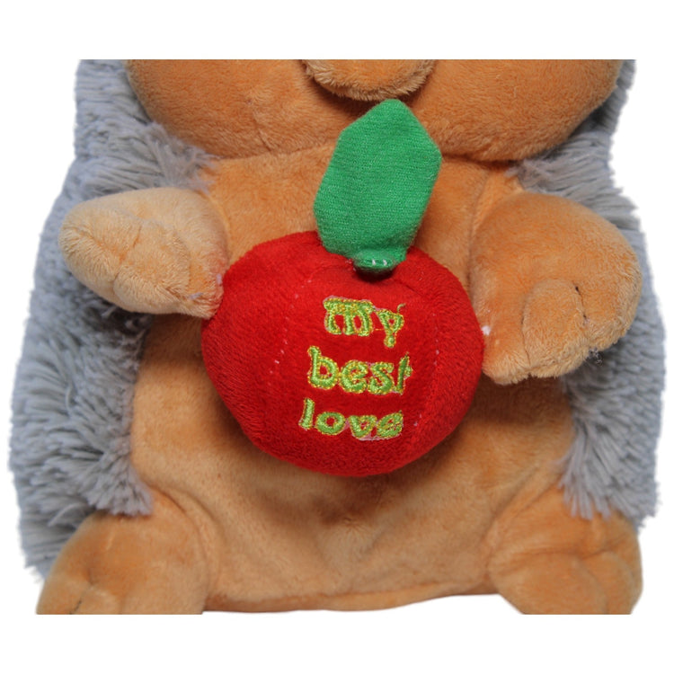 1238251 FLOTI Flos Toys, Igel mit Apfel "My best love" Kuscheltier Kumpel Leo Gebraucht