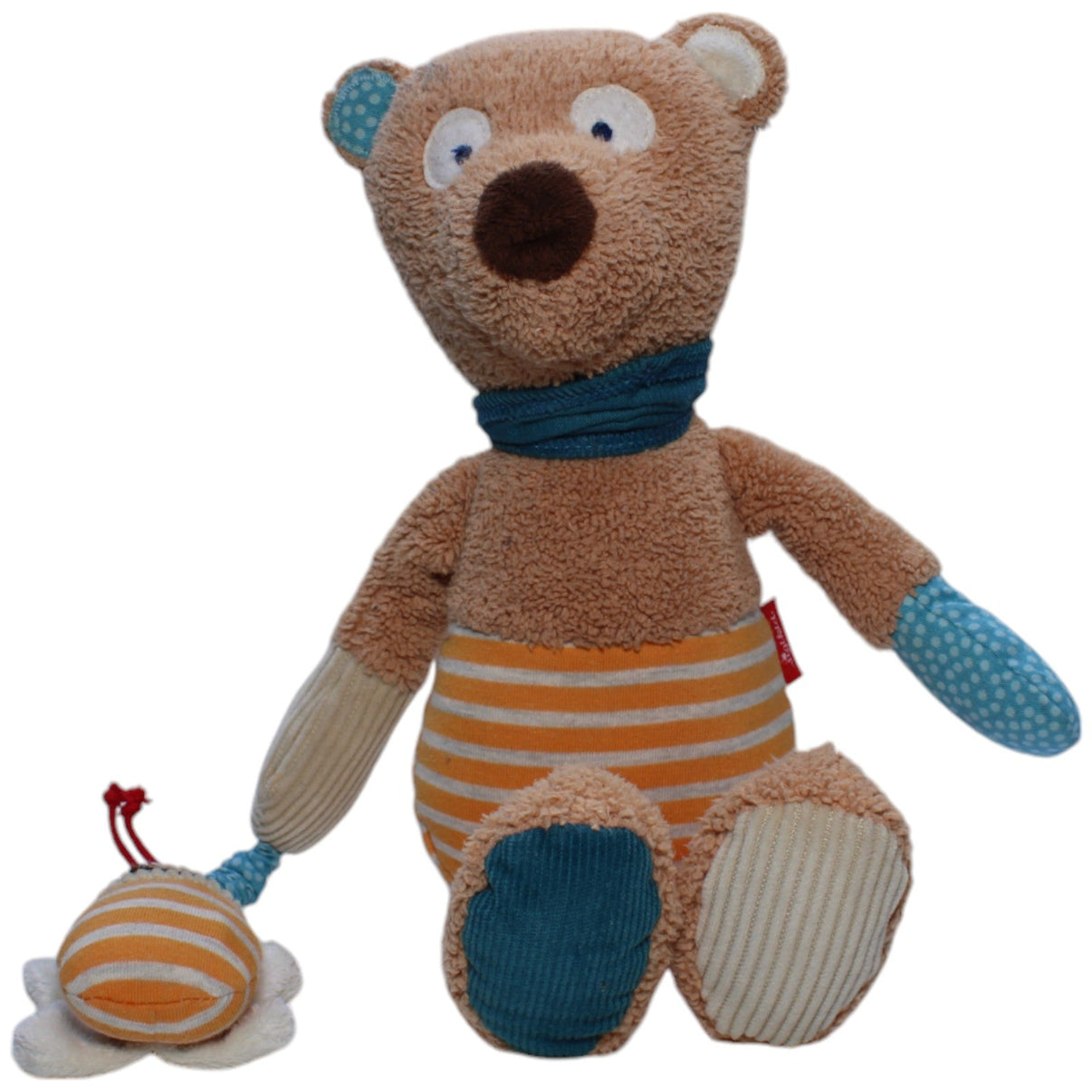 1238274 Sigikid Teddybär Harvey Harvest mit Rassel - Biene Kuscheltier Kumpel Leo Gebraucht Teddy Teddybär