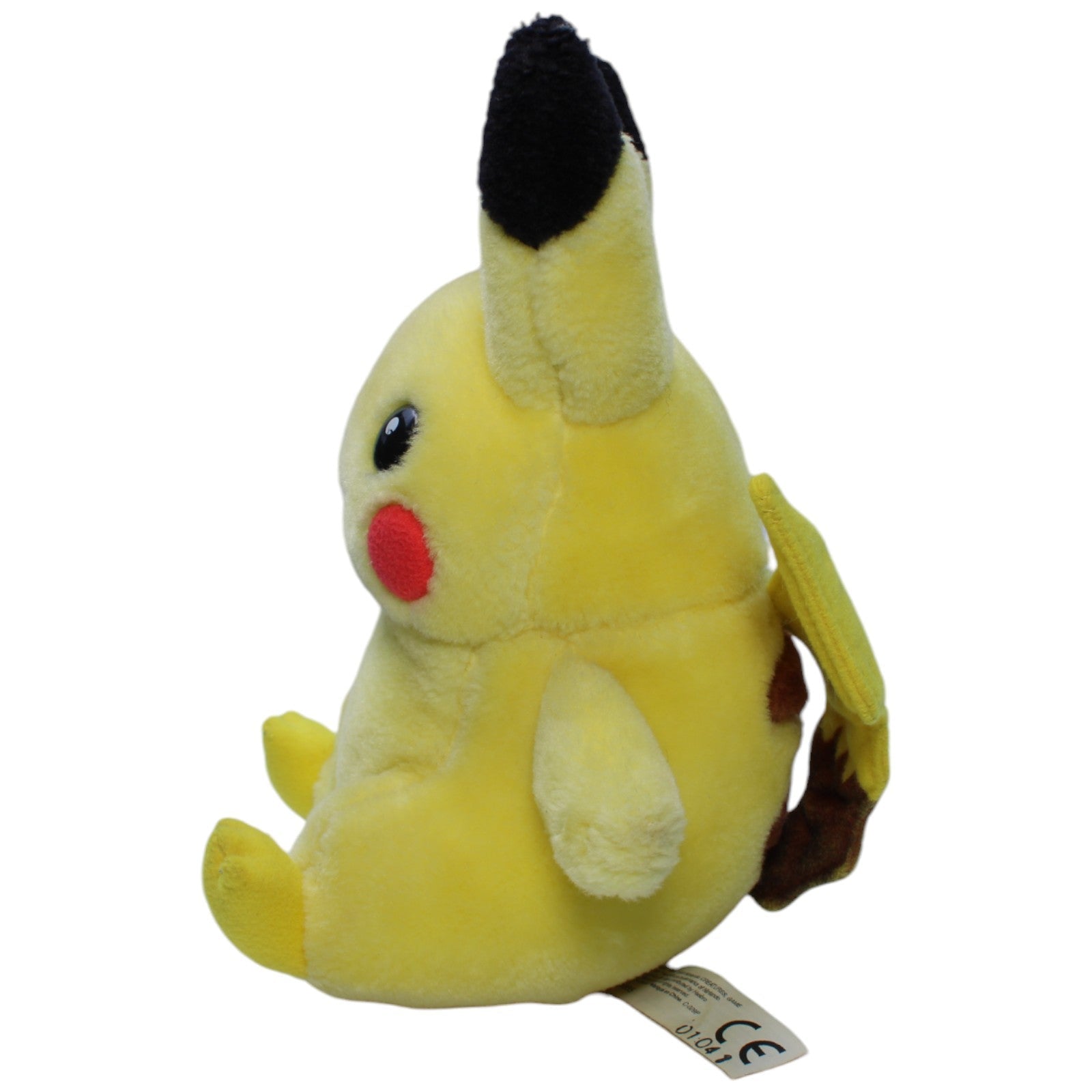 1238349 Hasbro Pikachu aus Pokémon, sitzend Plüschfigur Kumpel Leo Gebraucht Vintage