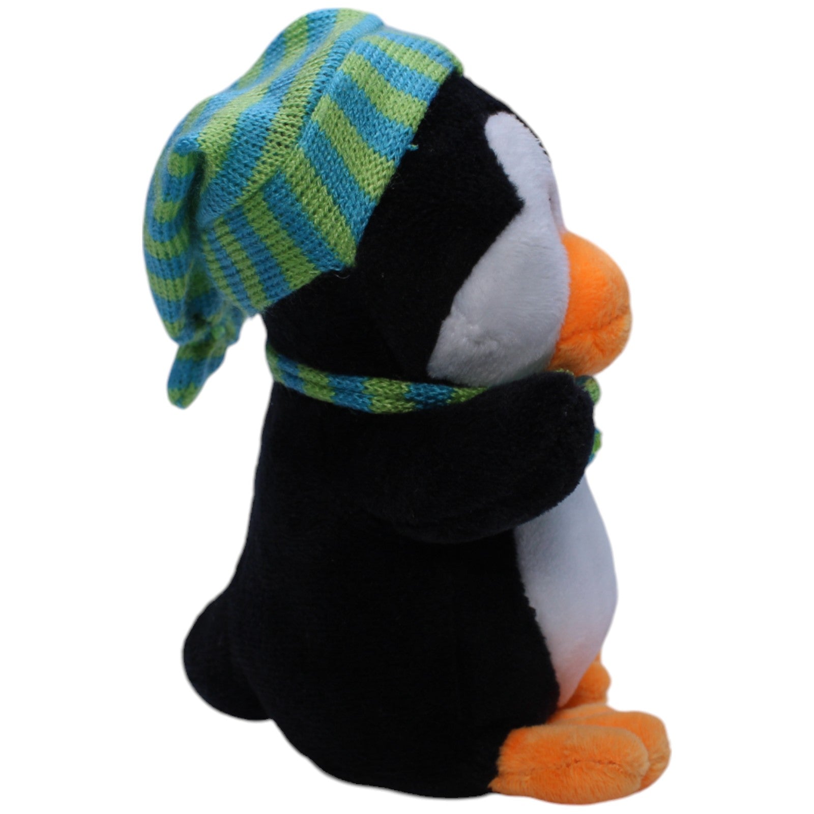 1238405 Windel Pinguin mit Zipfelmütze & Schal Kuscheltier Kumpel Leo Gebraucht