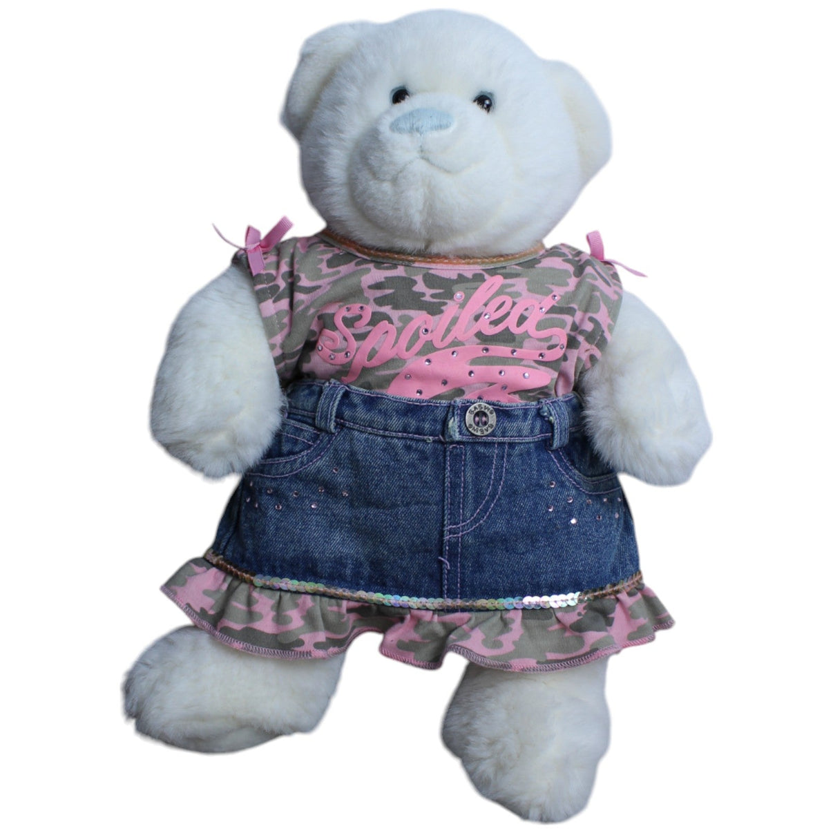 1238433 Build - A - Bear Teddybär - Mädchen mit Rock & Shirt "Spoiled" Kuscheltier Kumpel Leo Bär Gebraucht