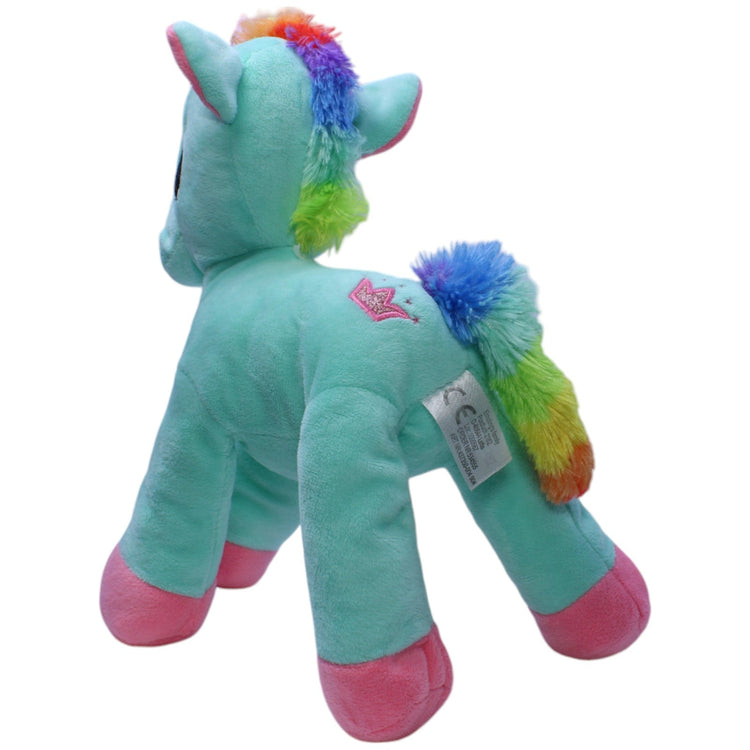 1238468 Ernstings family Einhorn mit Regenbogen Mähne, türkis Kuscheltier Kumpel Leo Fantasy Gebraucht