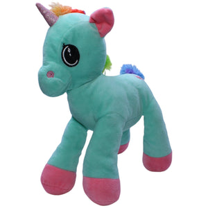 1238468 Ernstings family Einhorn mit Regenbogen Mähne, türkis Kuscheltier Kumpel Leo Fantasy Gebraucht