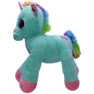 1238468 Ernstings family Einhorn mit Regenbogen Mähne, türkis Kuscheltier Kumpel Leo Fantasy Gebraucht