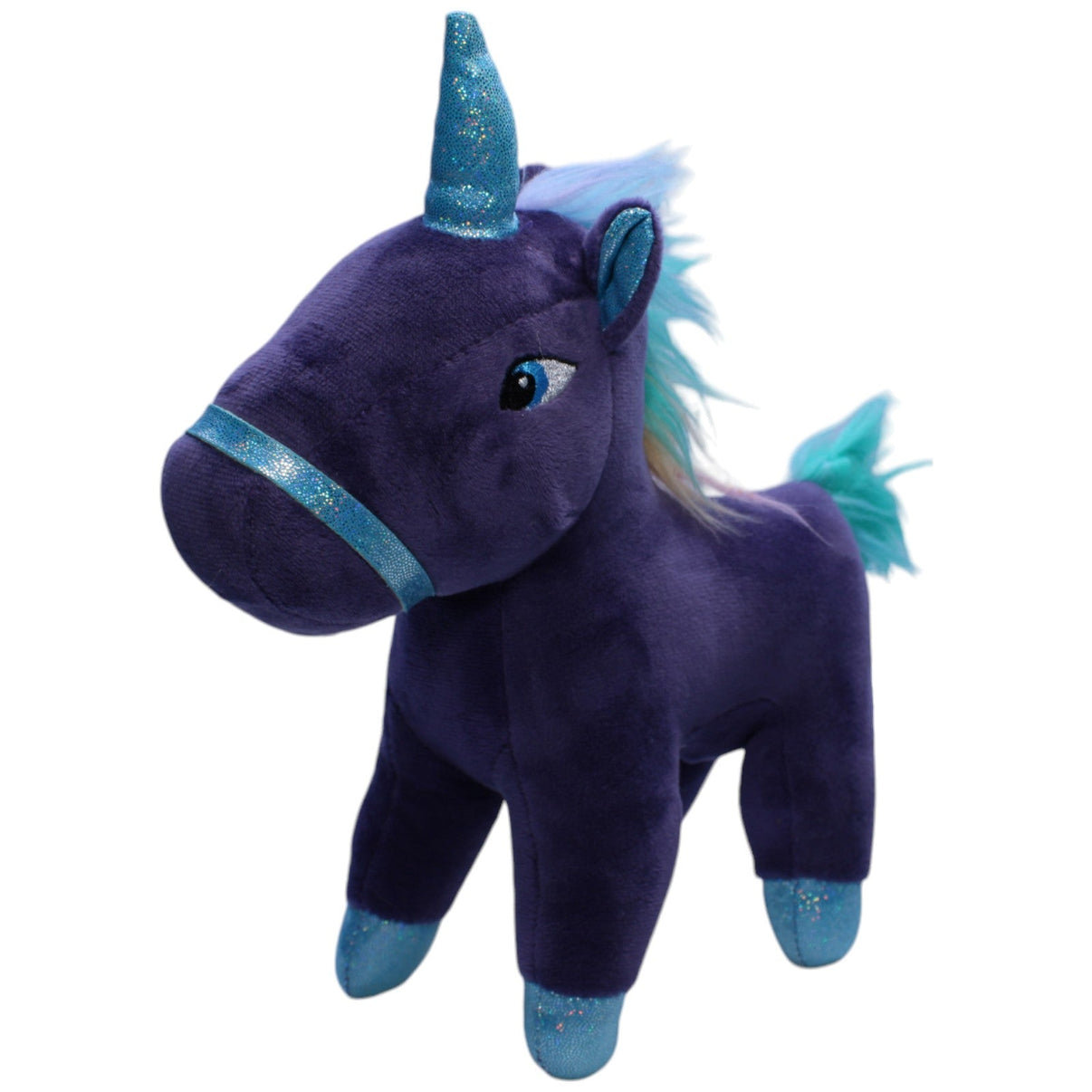 1238496 Fun & Power Lila Einhorn mit blauem Horn Kuscheltier Kumpel Leo Gebraucht Pferd