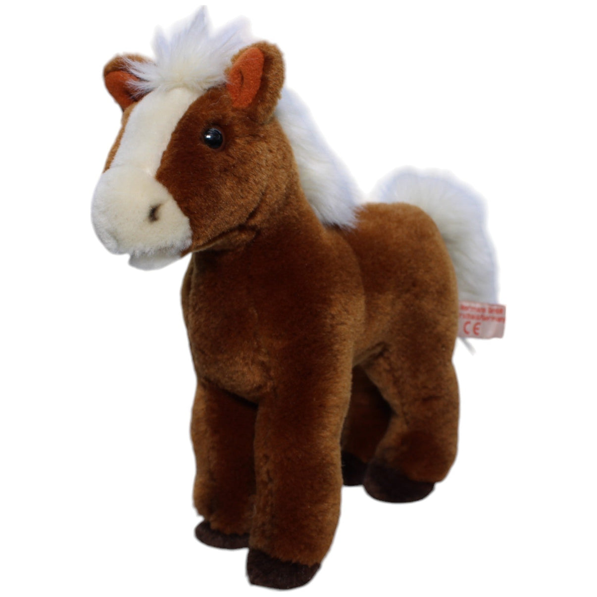 1238511 Teddy - Hermann Pferd, braun mit weißen Haaren Kuscheltier Kumpel Leo Gebraucht Pony