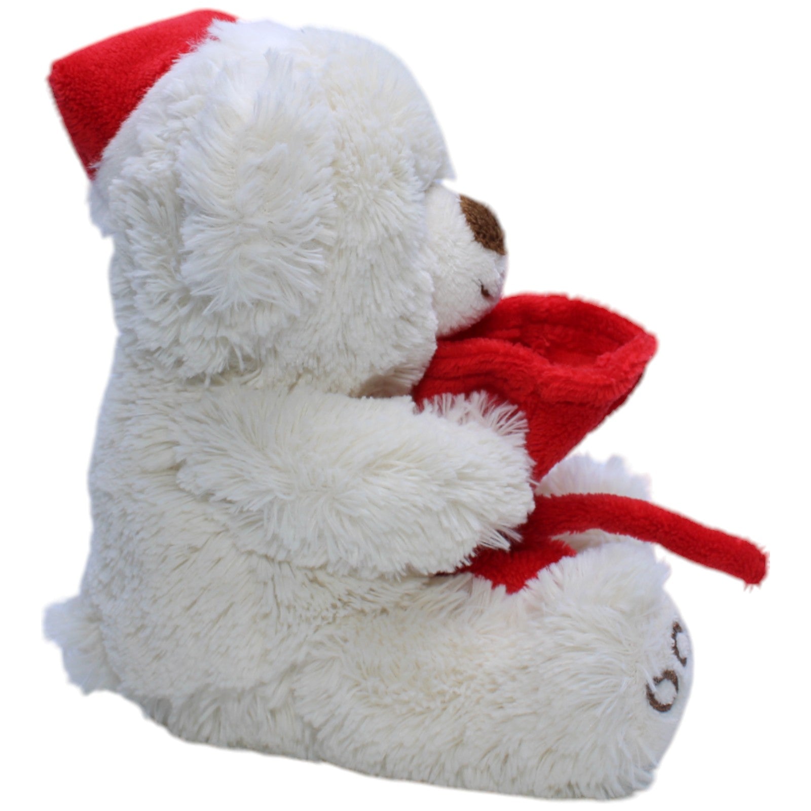 1238634 Kuschelwuschel Weihnachtlicher Bär mit Sack & Zipfelmütze, beige Kuscheltier Kumpel Leo Bär Gebraucht Teddy