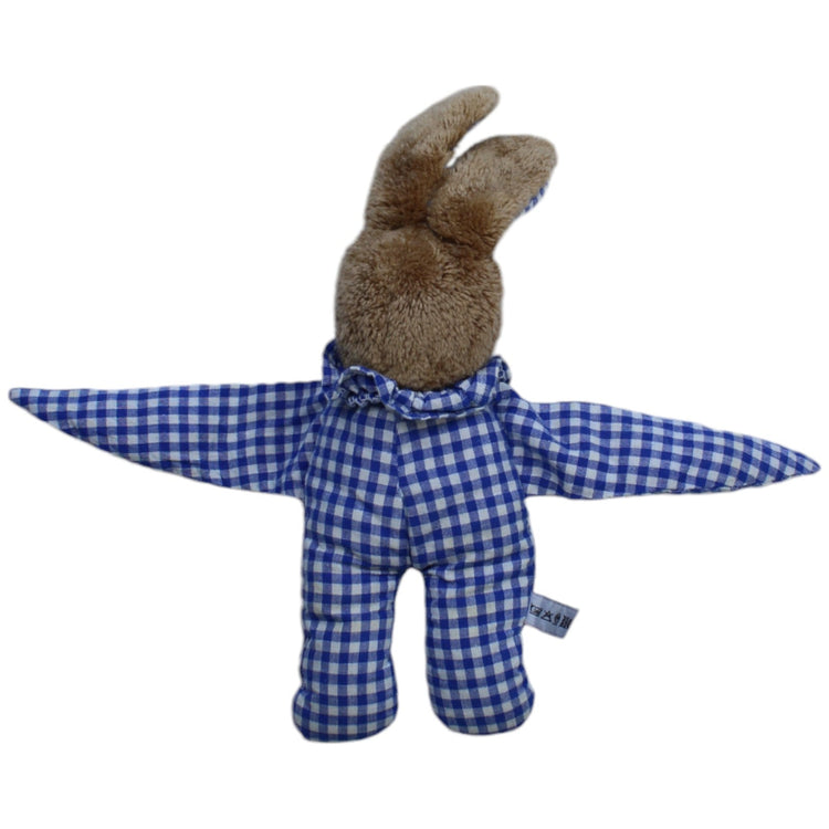 1238676 Sigikid Hase, blau - kariert Greifling mit Rassel Kumpel Leo Gebraucht