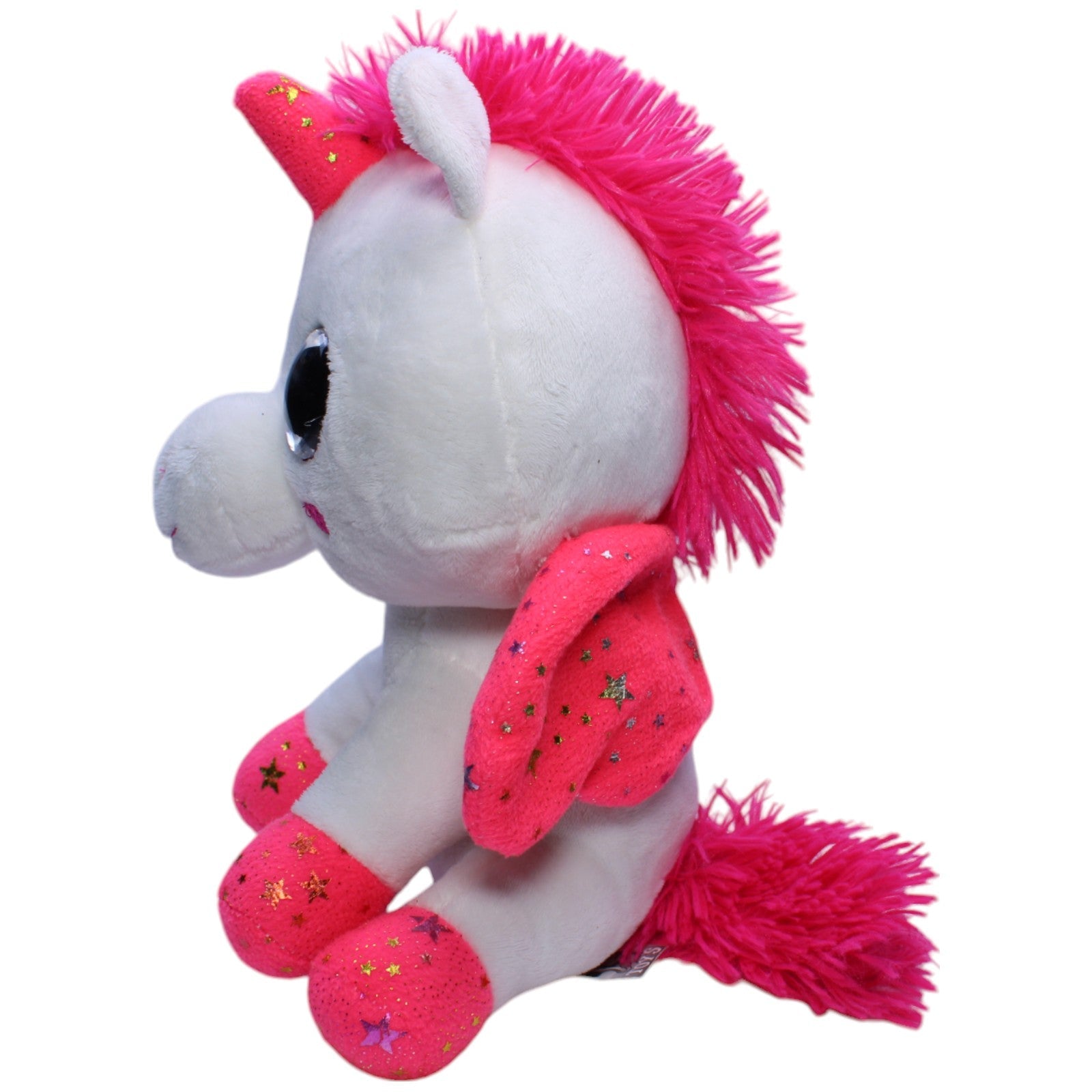 1238704 FLOTI Flos Toys, Einhorn weiß - pink Kuscheltier Kumpel Leo Gebraucht