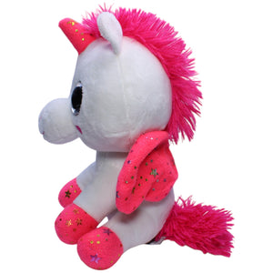 1238704 FLOTI Flos Toys, Einhorn weiß - pink Kuscheltier Kumpel Leo Gebraucht