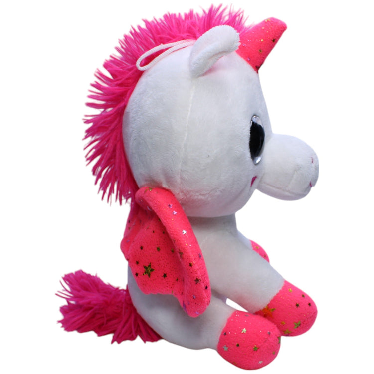 1238704 FLOTI Flos Toys, Einhorn weiß - pink Kuscheltier Kumpel Leo Gebraucht