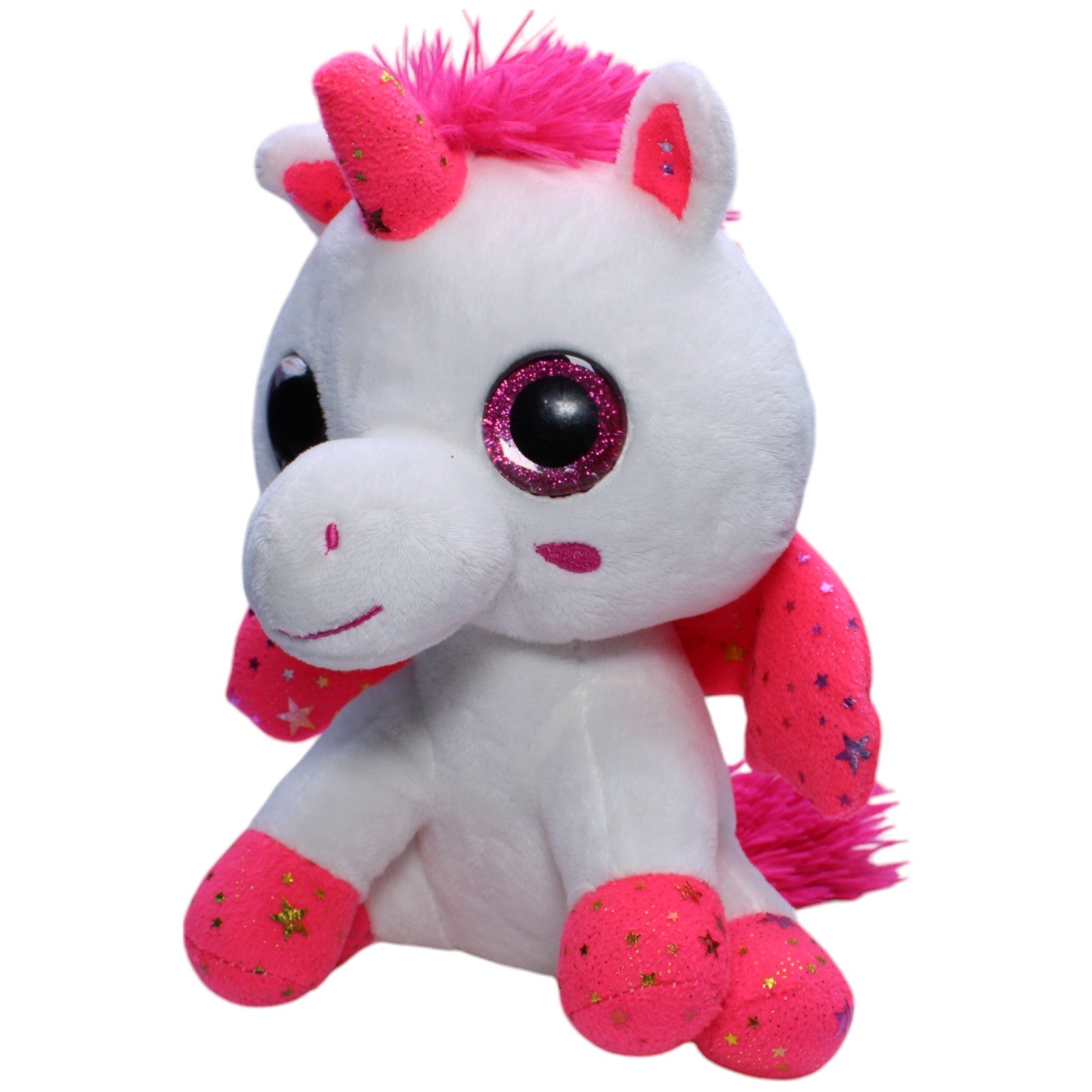 1238704 FLOTI Flos Toys, Einhorn weiß - pink Kuscheltier Kumpel Leo Gebraucht