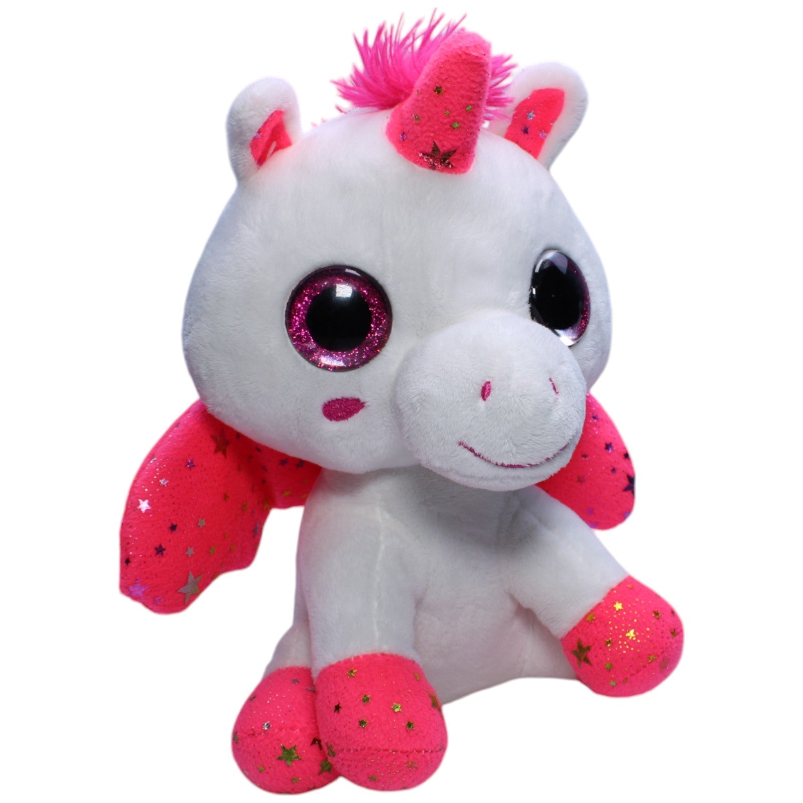 1238704 FLOTI Flos Toys, Einhorn weiß - pink Kuscheltier Kumpel Leo Gebraucht