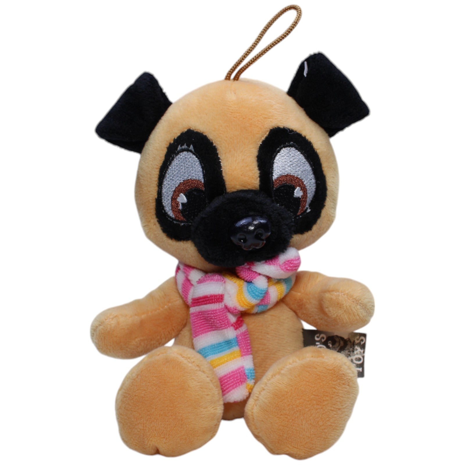 1238723 FLOTI Flos Toys, Mops mit Schal Kuscheltier Kumpel Leo Gebraucht Hund