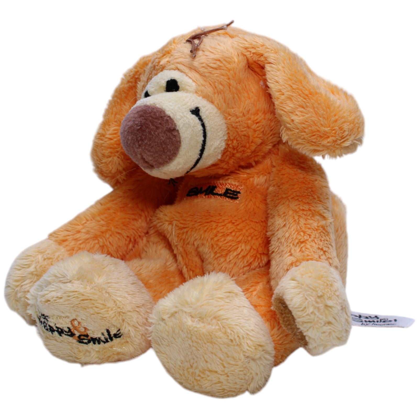 1238754 Heunec Be Happy & Smile® Hund Smile mit Klett - Händen Kuscheltier Kumpel Leo Gebraucht