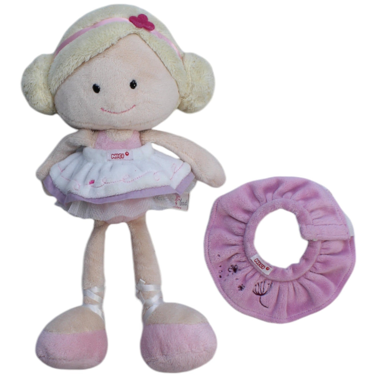 1238763 NICI Nici Wonderland Puppe MiniClara mit 2 Röcken Plüschfigur Kumpel Leo Gebraucht Puppe