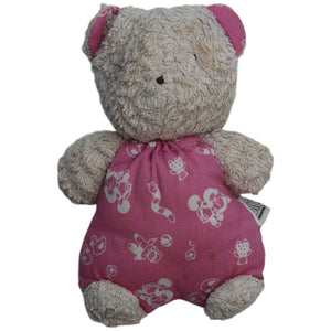 1238781 Kösener Spielzeug SILKE, Frottee - Bär mit Muster rosa Kuscheltier Kumpel Leo Gebraucht Vintage