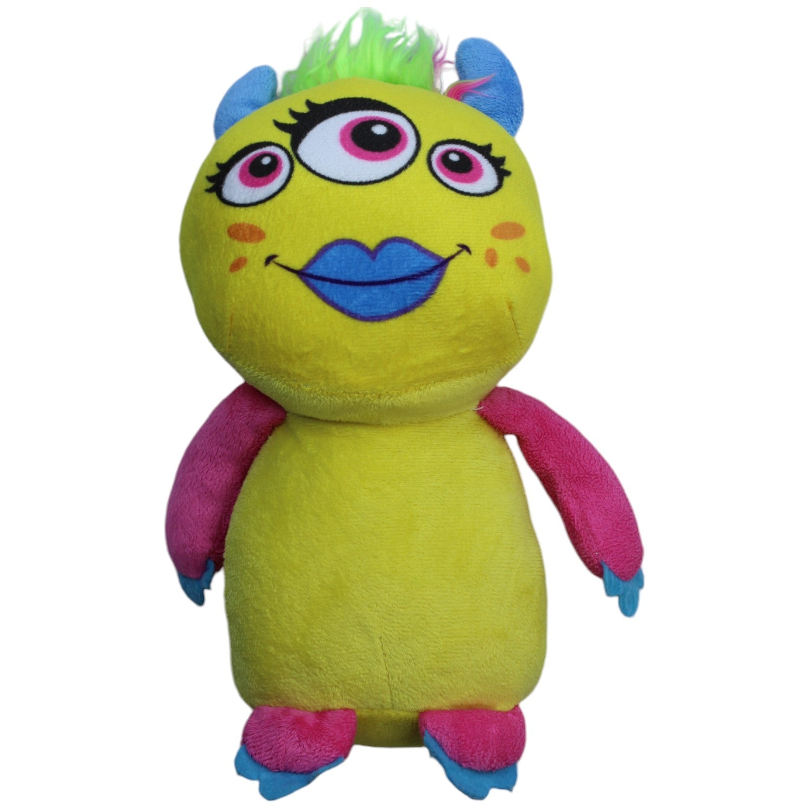 1238806 Kellytoy Monster mit drei Augen Kuscheltier Kumpel Leo Gebraucht