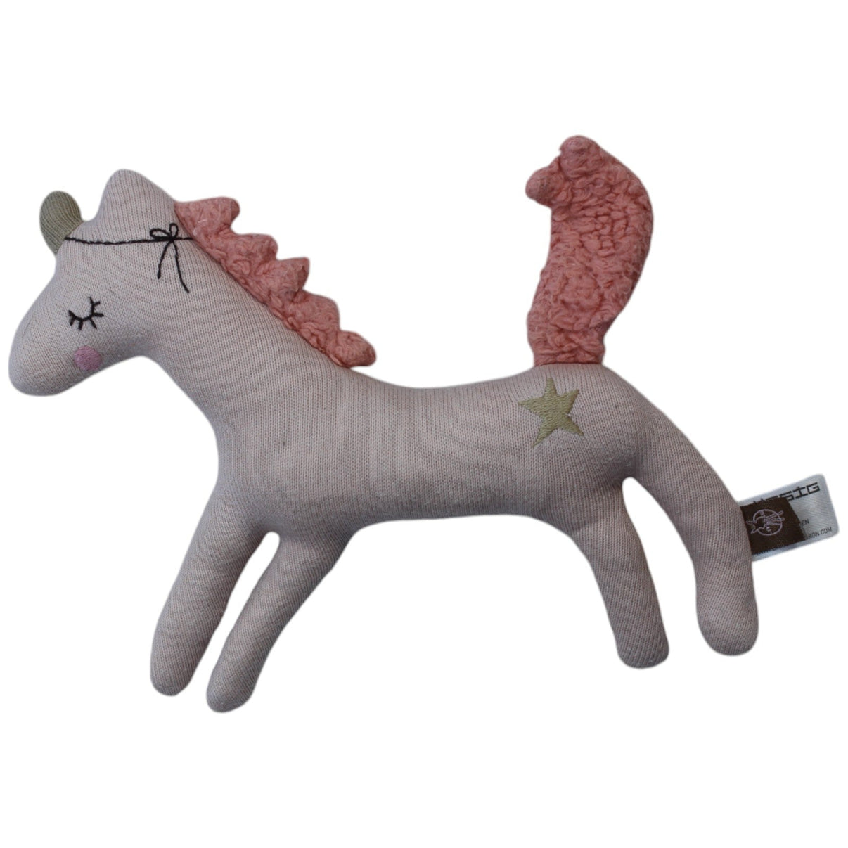 1238808 Lässig Süßes Strick - Einhorn, rosa Greifling mit Rassel Kumpel Leo Gebraucht