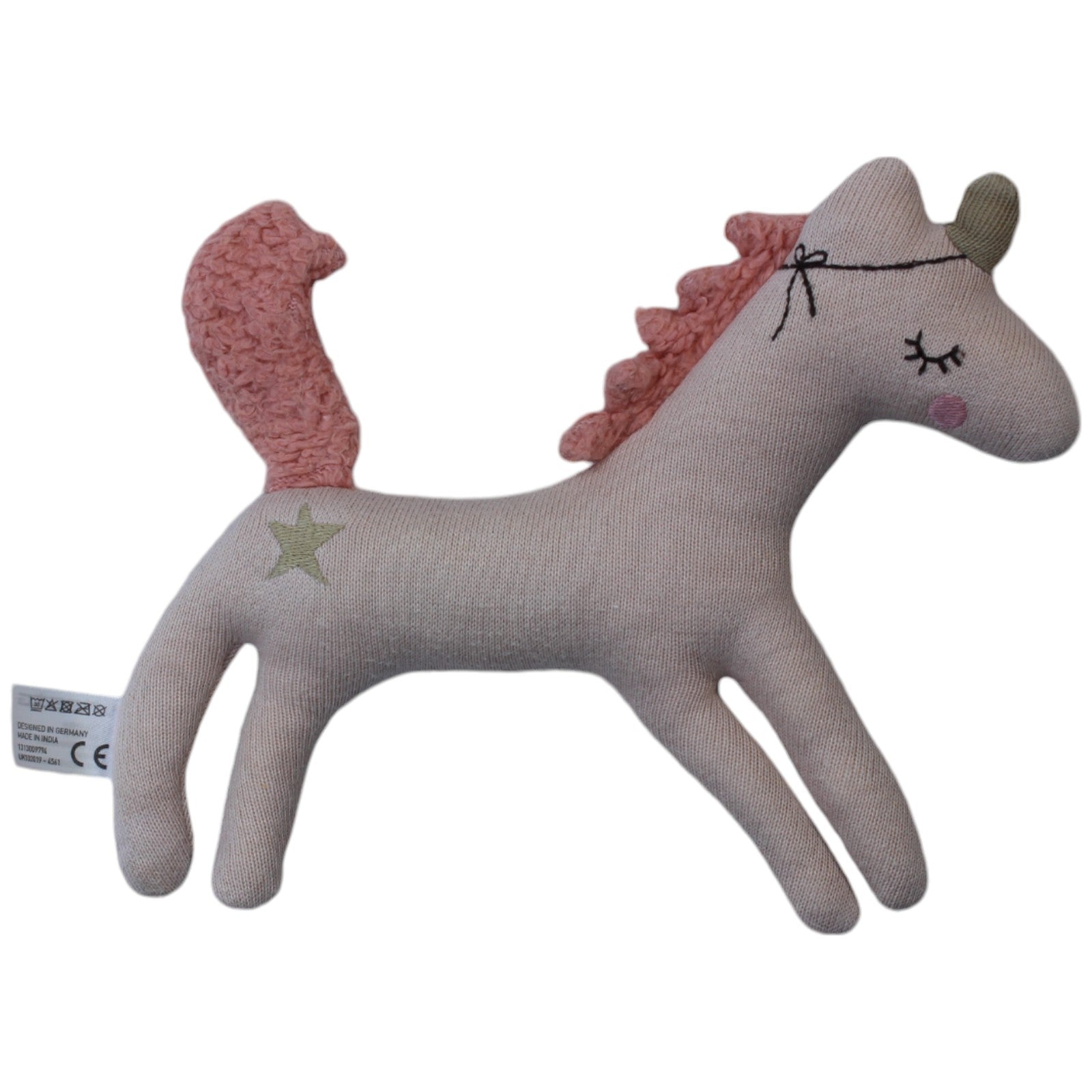 1238808 Lässig Süßes Strick - Einhorn, rosa Greifling mit Rassel Kumpel Leo Gebraucht