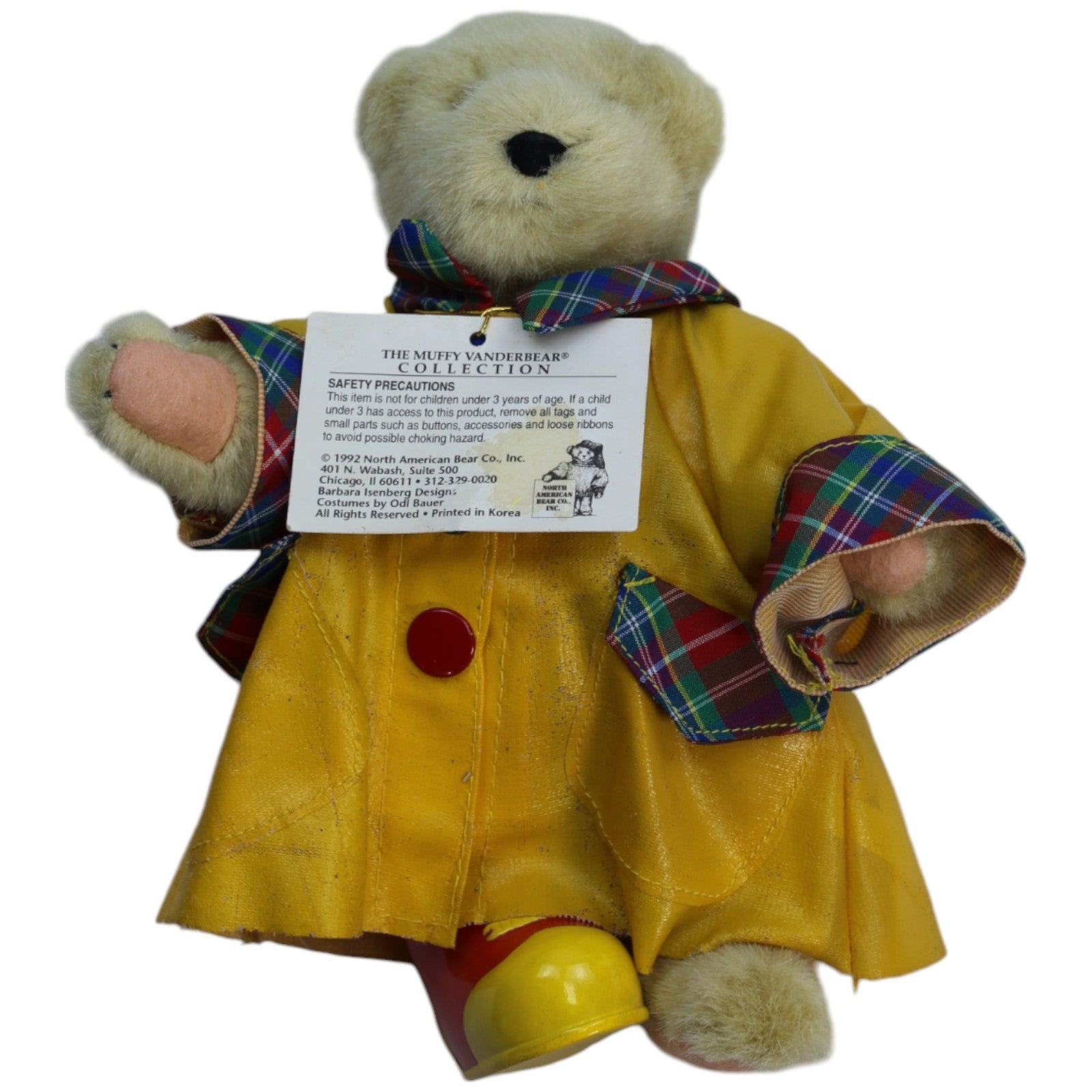 1238836 North American Bear Muffy Vanderbear Collection, Rainy Day Kuscheltier Kumpel Leo Bär Gebraucht Teddy