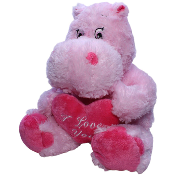 1238842 Uni - Toys XL Nilpferd mit Herz "I Love You", rosa Kuscheltier Kumpel Leo Gebraucht