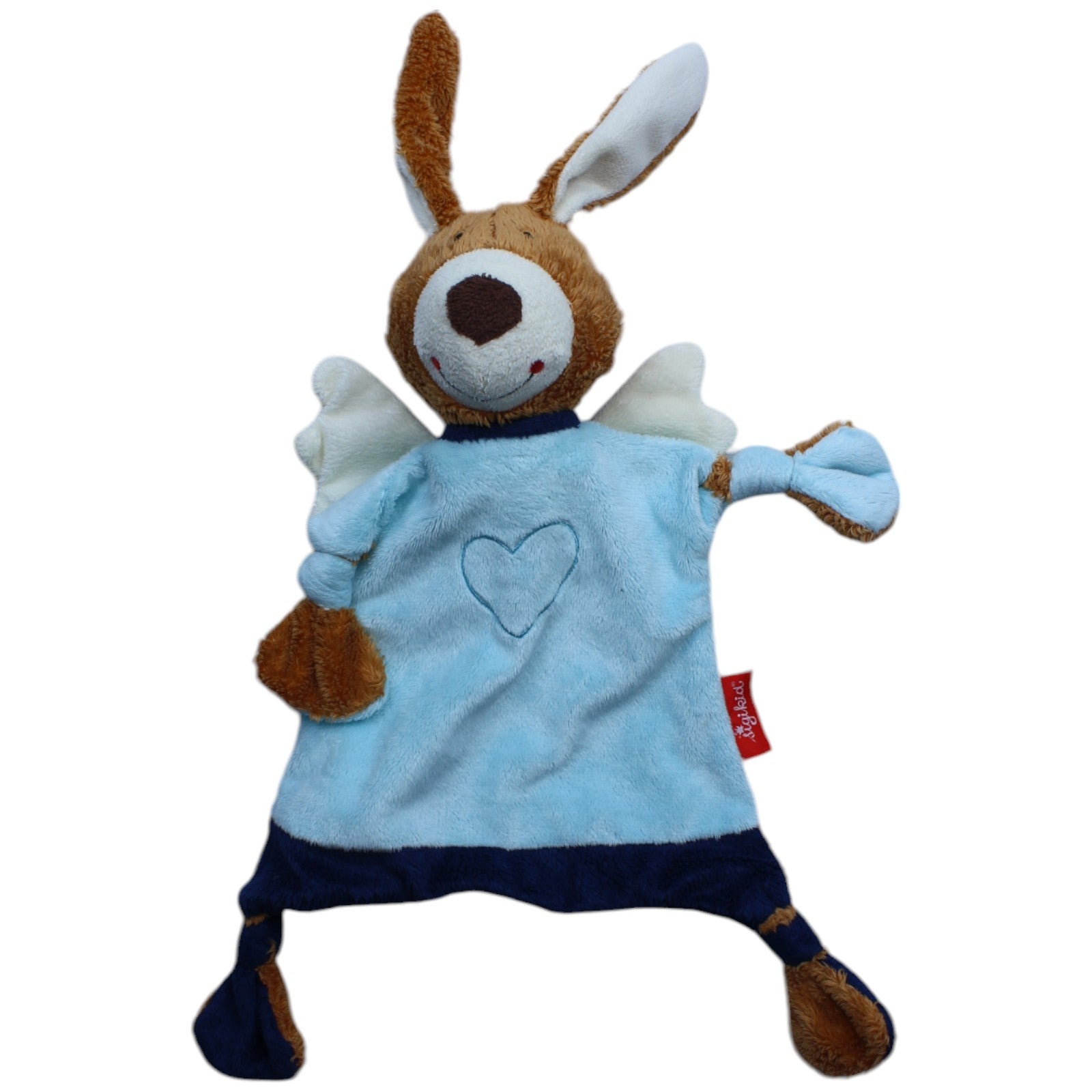 1238863 Sigikid Schutzengel Hase, blau Schmusetuch Kumpel Leo Gebraucht Knuddeltuch Kuscheltuch