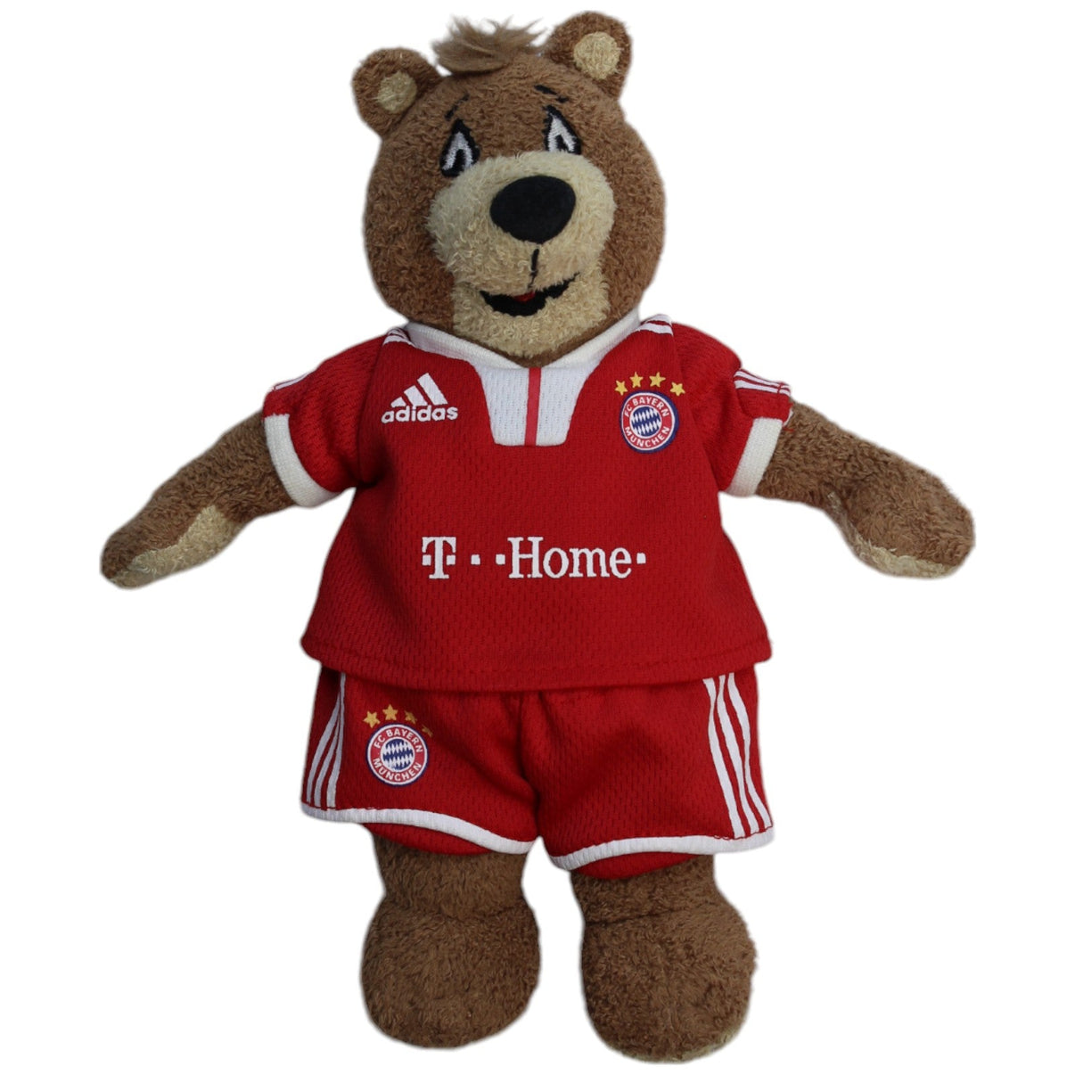 1238891 FC Bayern München AG Maskottchen, Berni im Trikot & Hose 2006/07 Kuscheltier Kumpel Leo Gebraucht