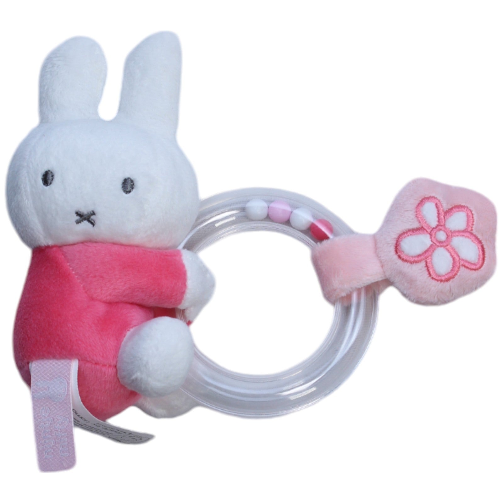 1238901 Nijntje Miffy, pink Greifling mit Rassel Kumpel Leo Gebraucht