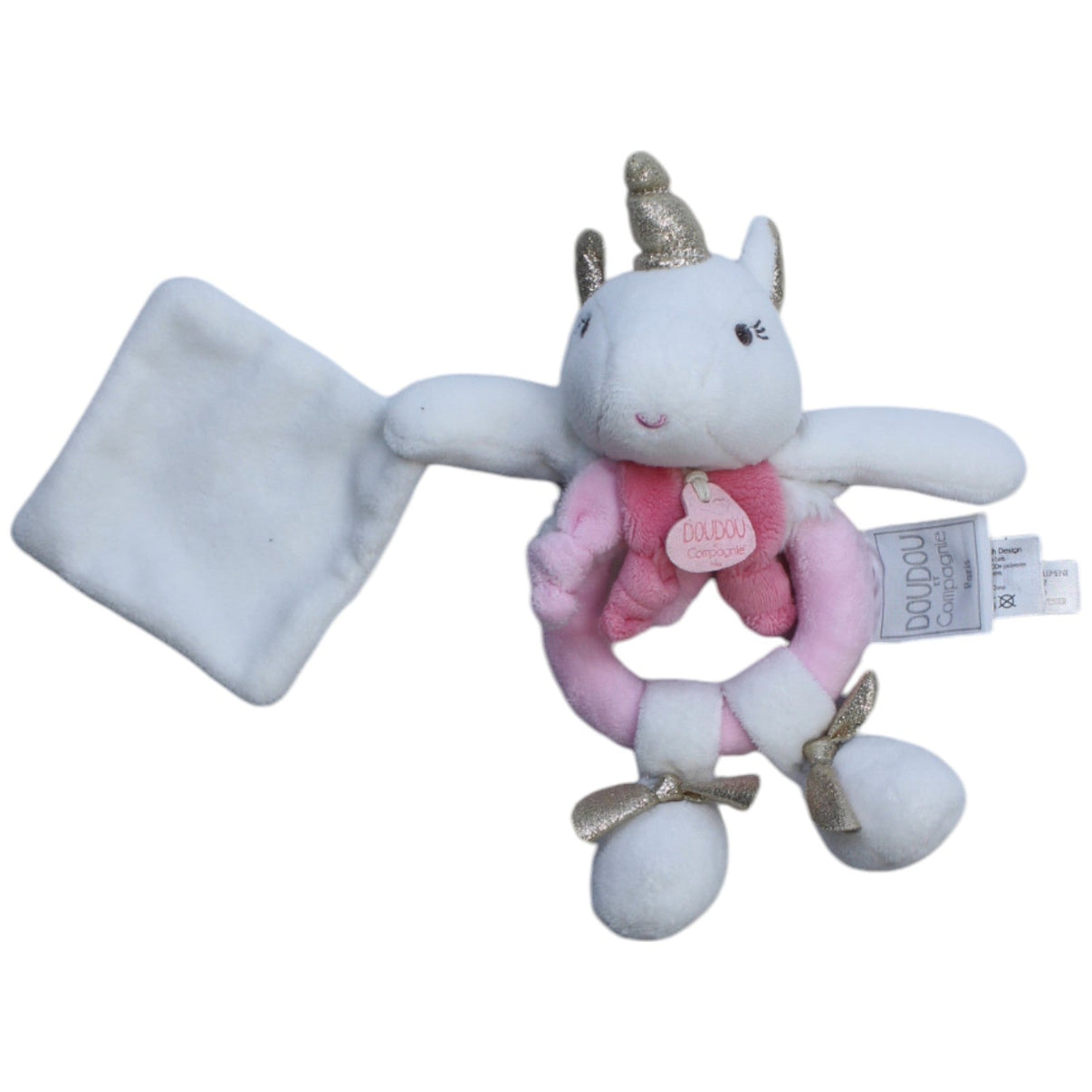 1238953 DOUDOU ET Compagnie Paris Einhorn Happy mit Schmusetuch Greifling Kumpel Leo Gebraucht