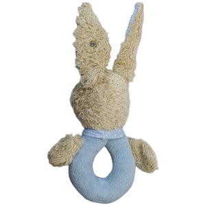 1239043 Steiff Hoppel Hase, hellblau Greifling mit Rassel Kumpel Leo Gebraucht