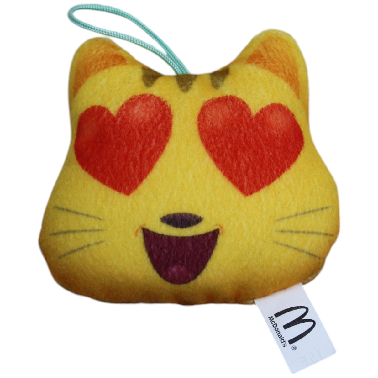 1239143 McDonald's Happy Meal: Emoji - Der Film, Katze mit Herzaugen Kuscheltier Kumpel Leo Gebraucht Happy Meal