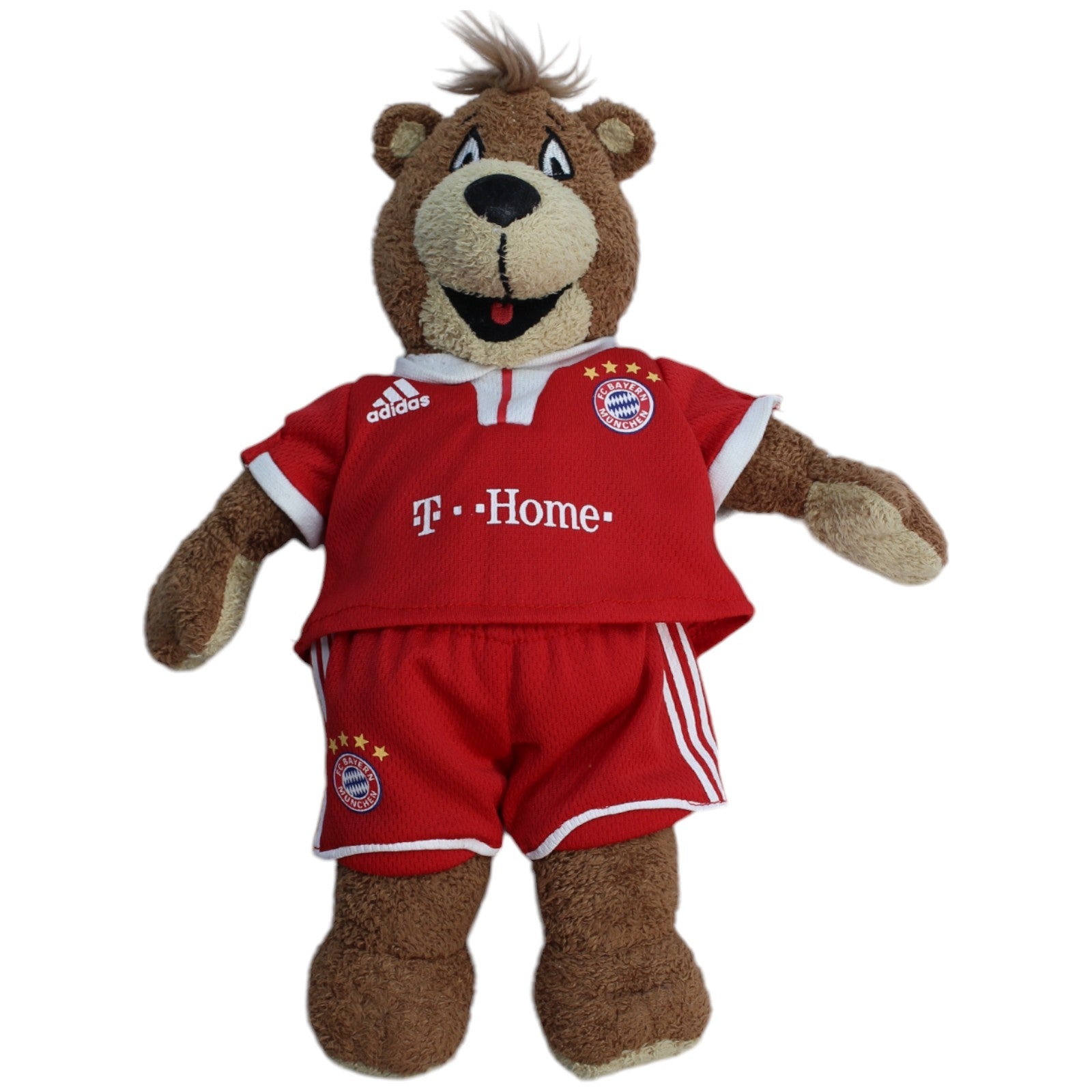 1239168 FC Bayern München AG Großes Maskottchen, Berni im Trikot & Hose 2006/07 Kuscheltier Kumpel Leo Bär Gebraucht Teddy