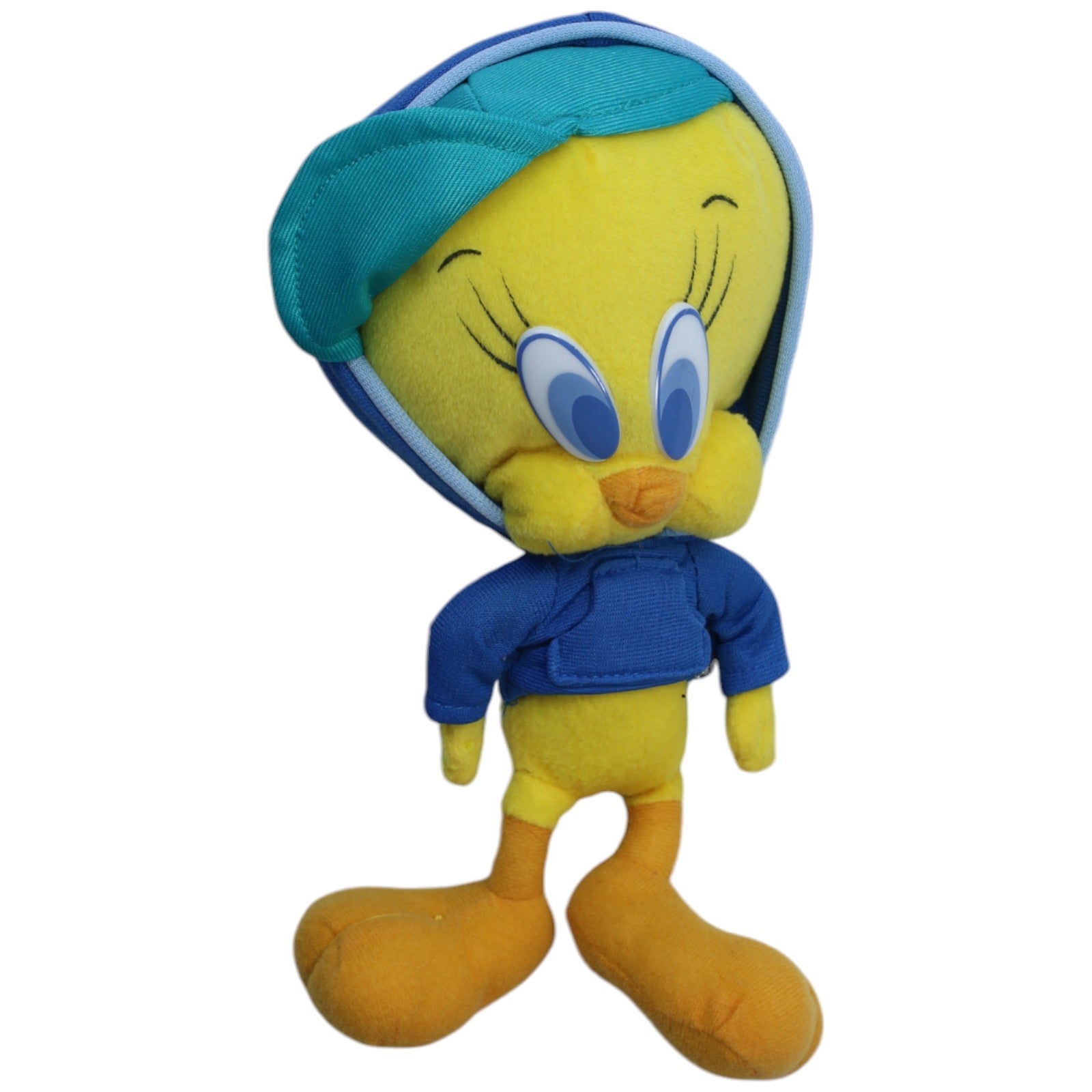 1239170 Play by Play Looney Tunes, Tweety mit blauem Hoodie Kuscheltier Kumpel Leo Gebraucht Vogel