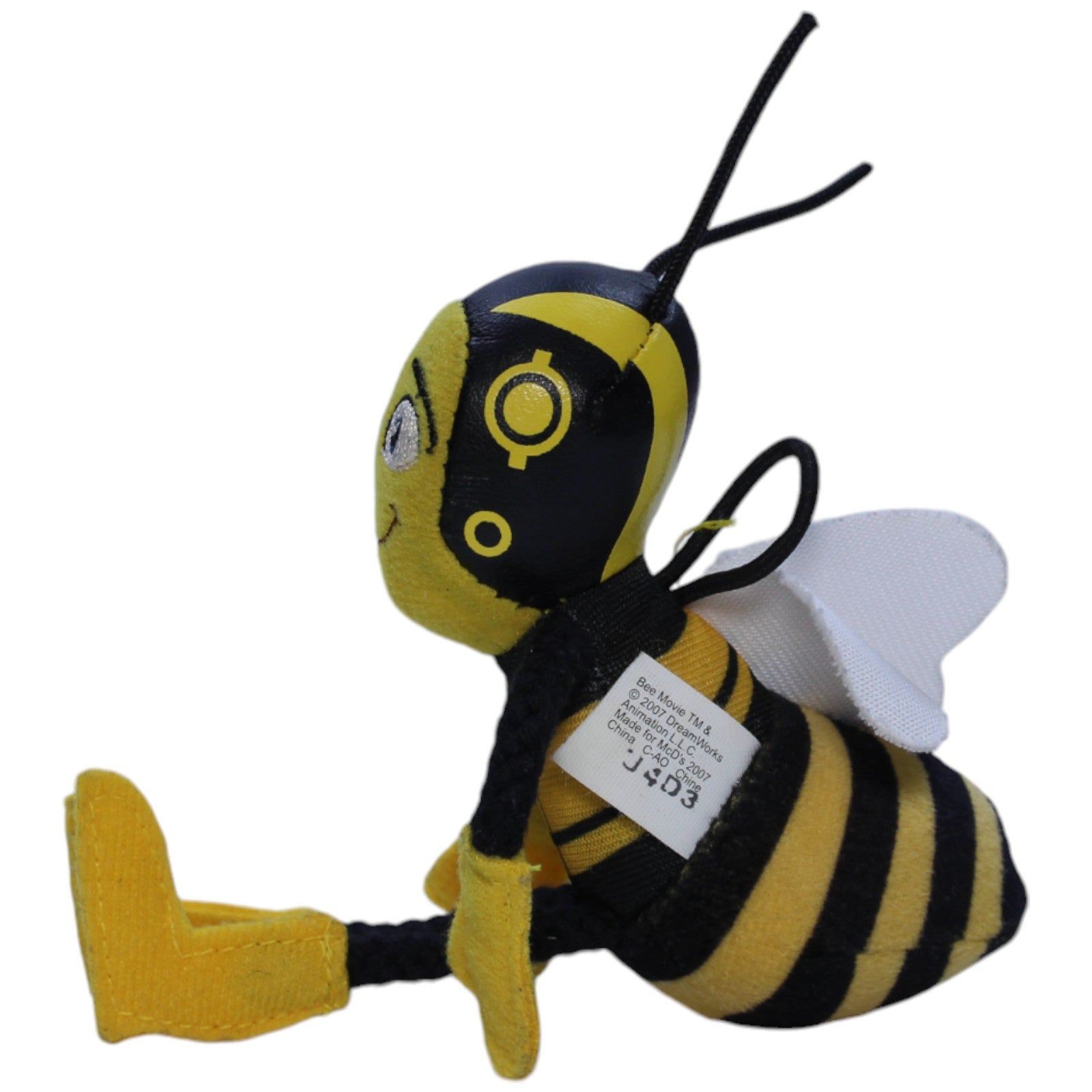 1239286 McDonald's Happy Meal: Bee Movie, Barry B. Benson mit Fliegermütze Kuscheltier Kumpel Leo Gebraucht Happy Meal