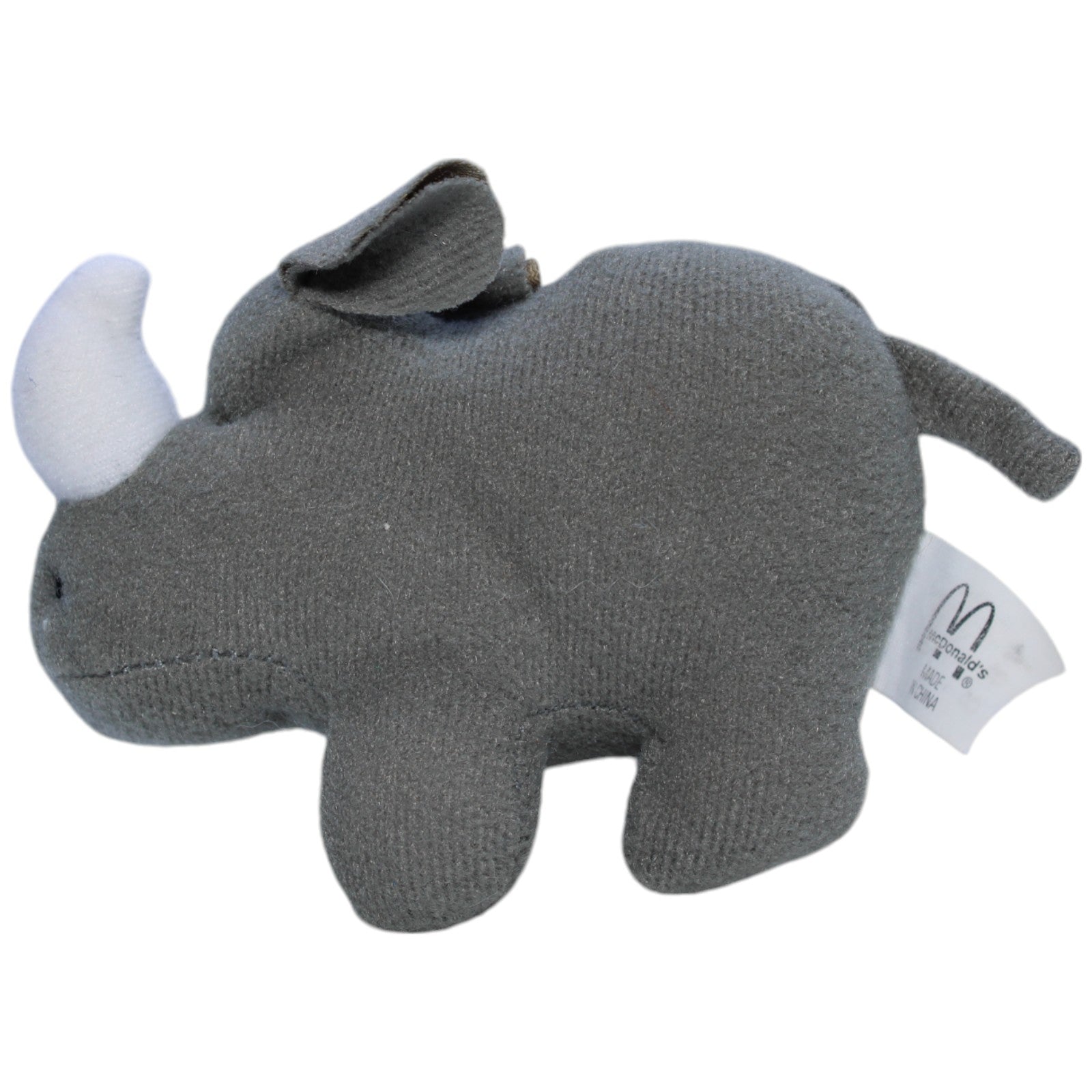 1239290 McDonald's Happy Meal: Bedrohte Tierwelt, Nashorn Kuscheltier Kumpel Leo Gebraucht Happy Meal Vintage