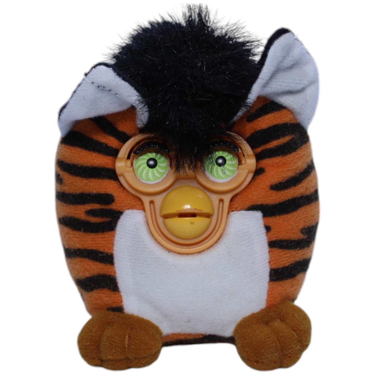 1239313 McDonald's Happy Meal: Furby (2000), Furby mit Tigermuster Plüschfigur Kumpel Leo Gebraucht Happy Meal Vintage