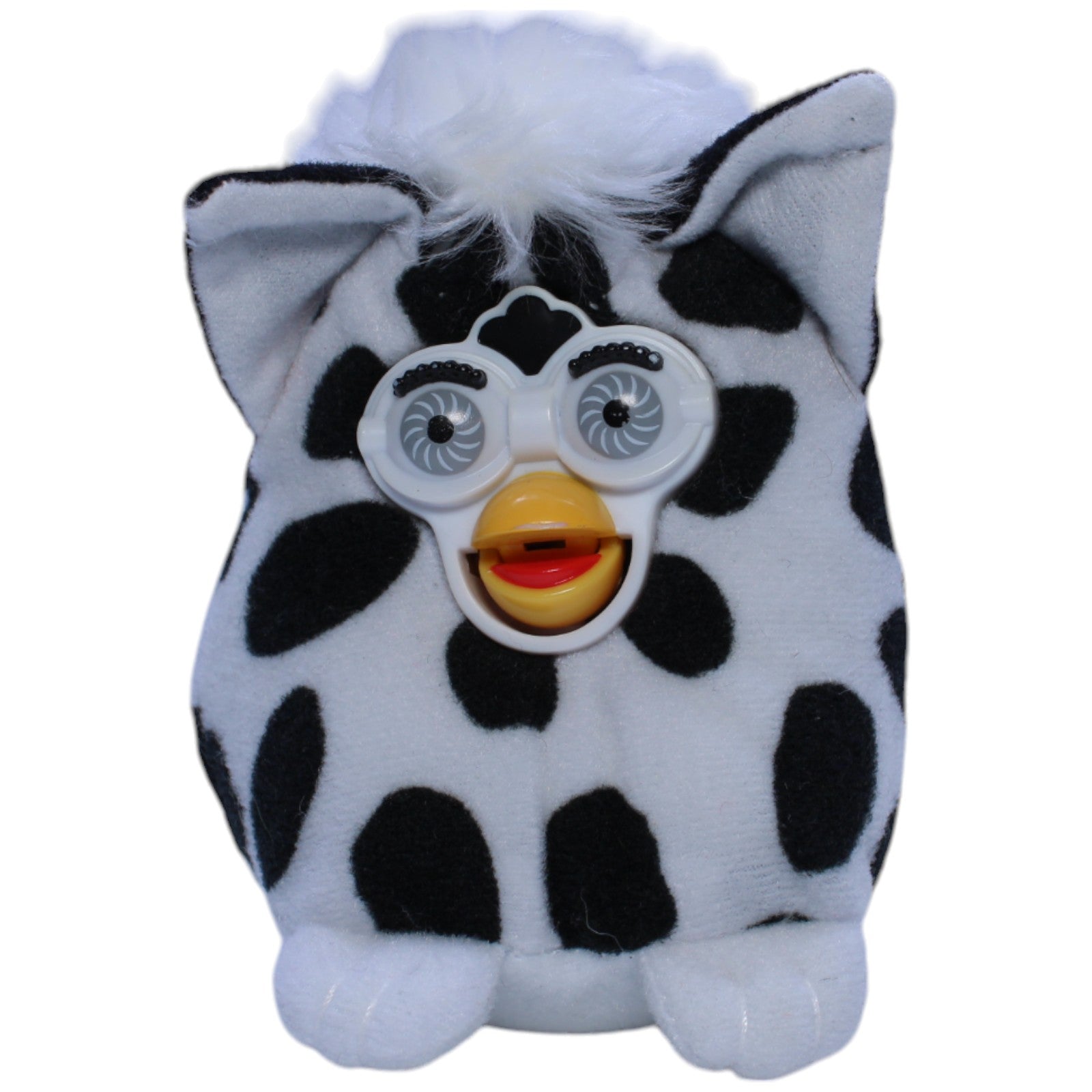 1239314 McDonald's Happy Meal: Furby (2000), Furby mit Kuhmuster Plüschfigur Kumpel Leo Gebraucht Happy Meal Vintage