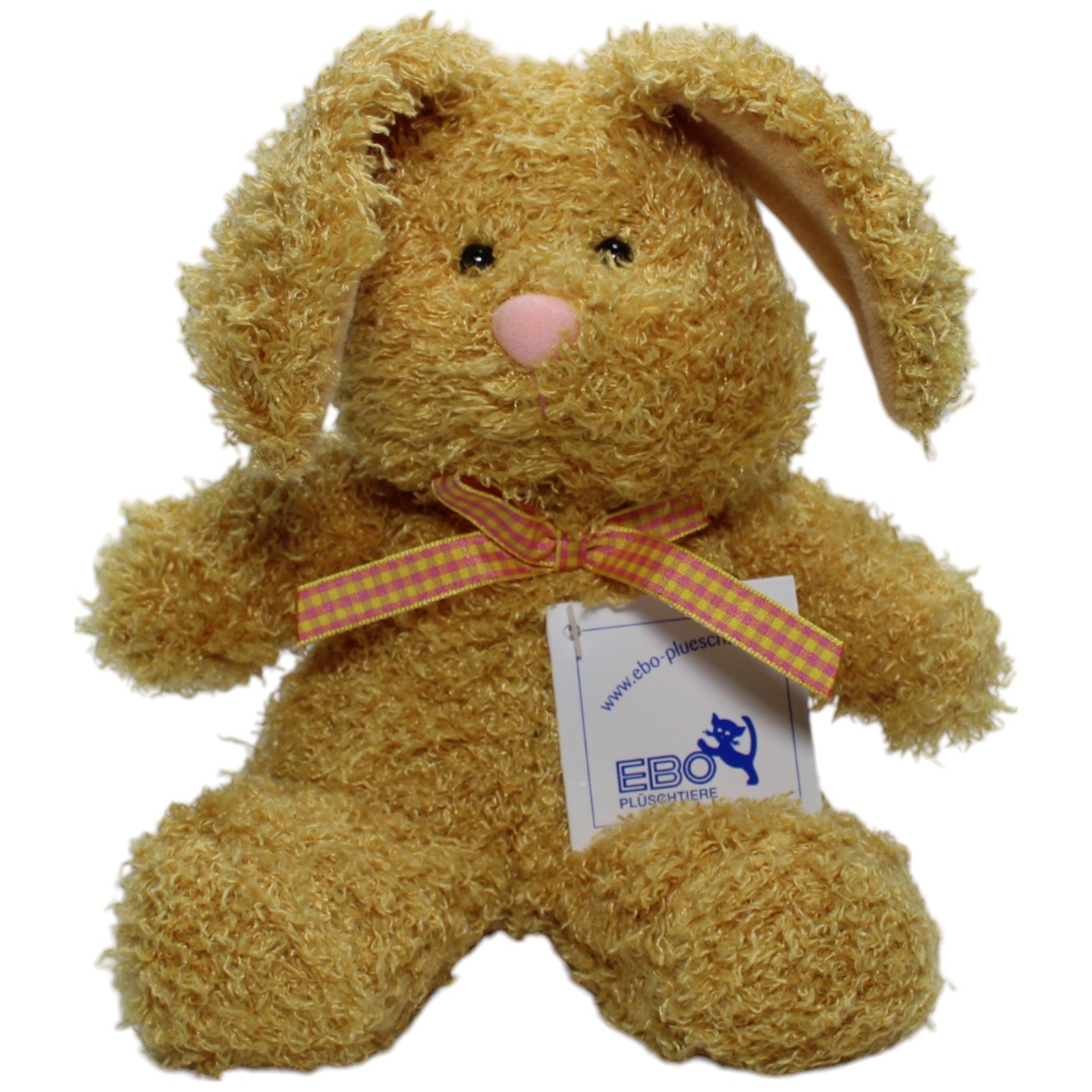 1239333 EBO Plüschtiere Süßer Wuschelhase mit Schleife Kuscheltier Kumpel Leo neu Osterhase Ostern