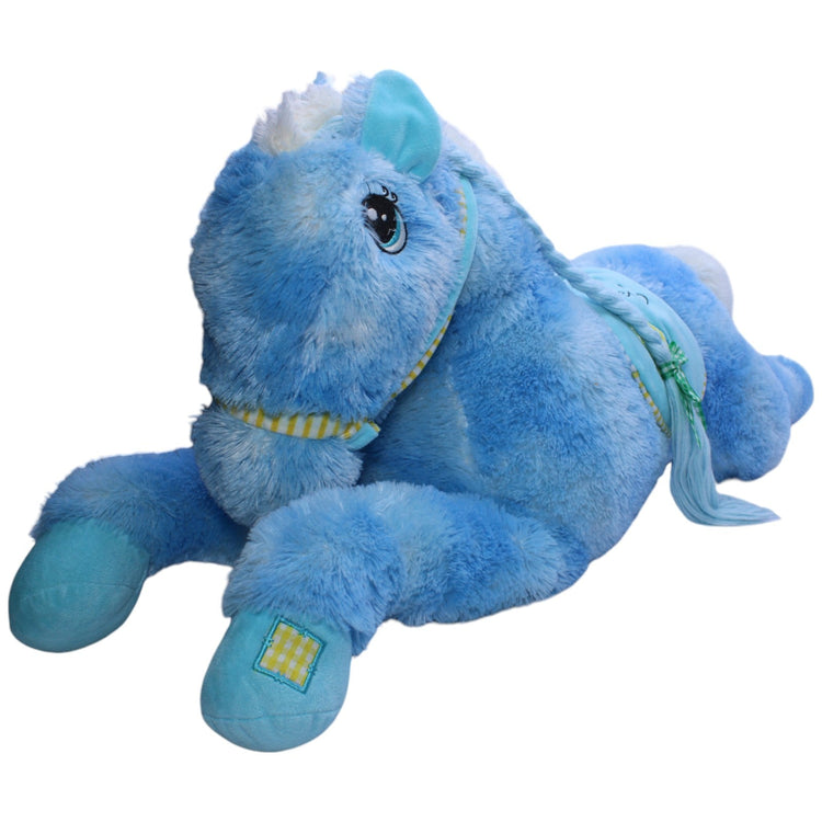 1239399 Morgenroth Riesen Pferd mit Sattel, blau Kuscheltier Kumpel Leo Gebraucht