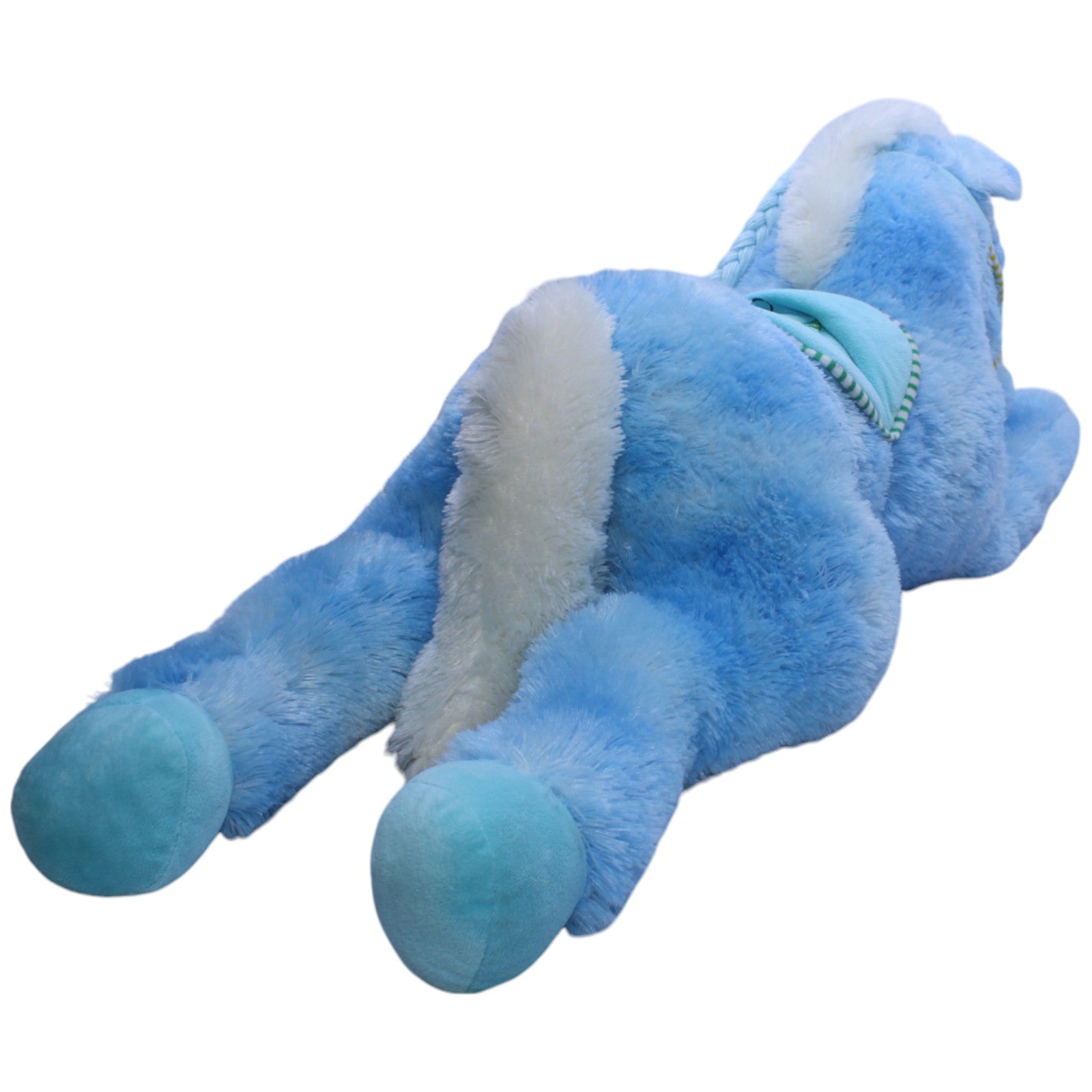 1239399 Morgenroth Riesen Pferd mit Sattel, blau Kuscheltier Kumpel Leo Gebraucht