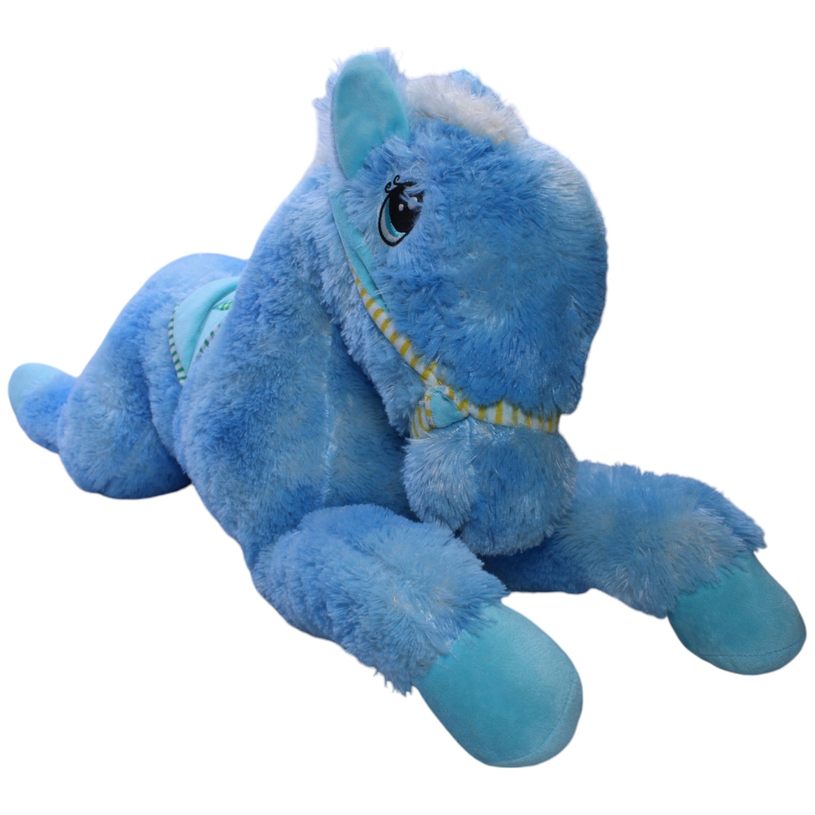 1239399 Morgenroth Riesen Pferd mit Sattel, blau Kuscheltier Kumpel Leo Gebraucht