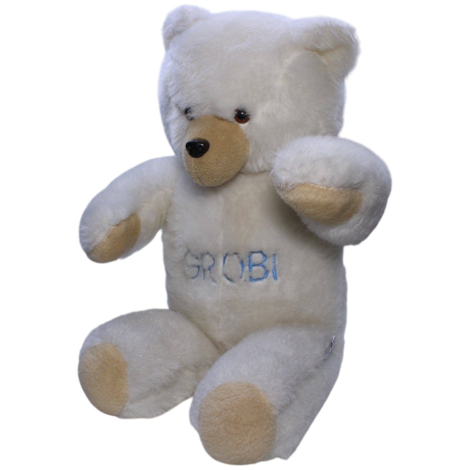 1239405 Mary Meyer XL Teddybär "GROBI", weiß Kuscheltier Kumpel Leo Bär Gebraucht Teddybär