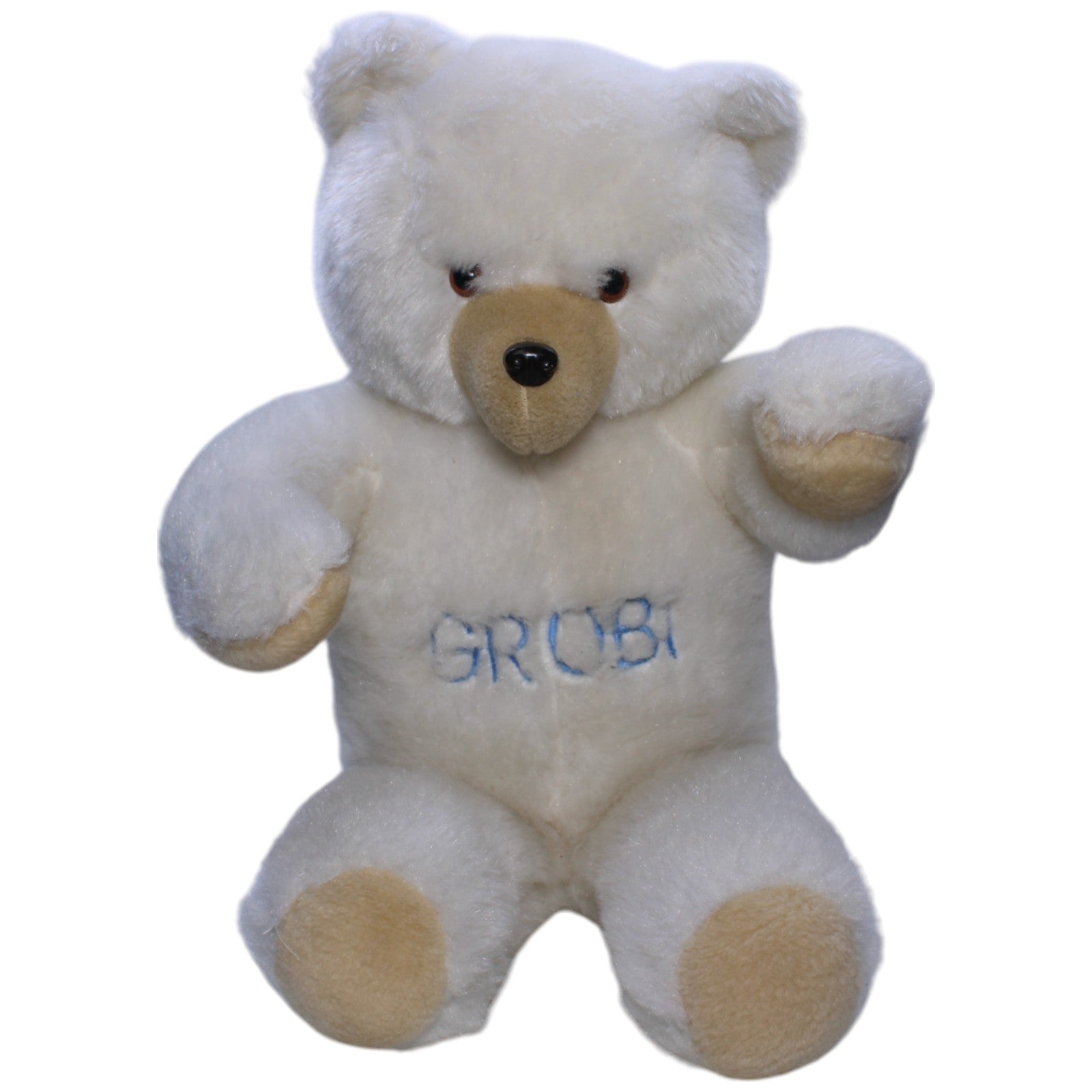 1239405 Mary Meyer XL Teddybär "GROBI", weiß Kuscheltier Kumpel Leo Bär Gebraucht Teddybär