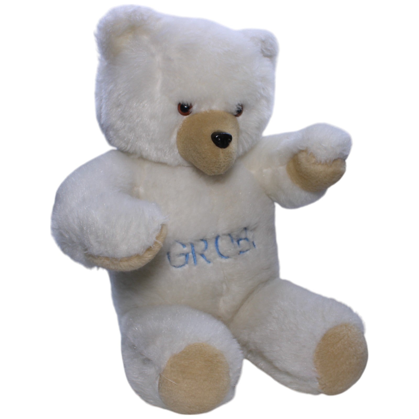 1239405 Mary Meyer XL Teddybär "GROBI", weiß Kuscheltier Kumpel Leo Bär Gebraucht Teddybär