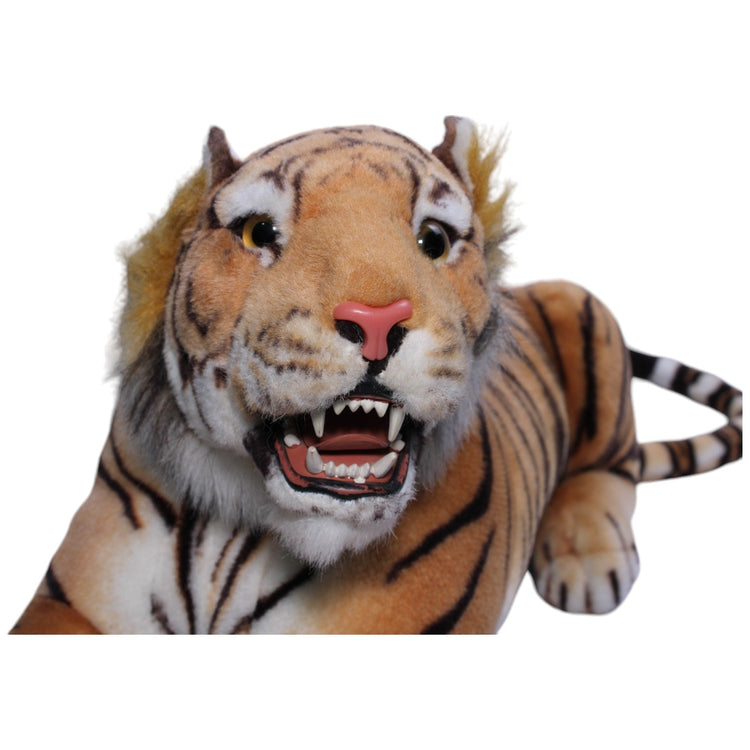 1239434 Uni - Toys XXL Tiger mit Styroporkopf, liegend Kuscheltier Kumpel Leo Gebraucht