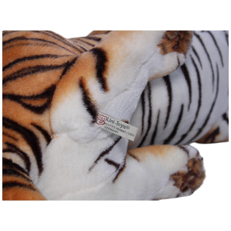 1239434 Uni - Toys XXL Tiger mit Styroporkopf, liegend Kuscheltier Kumpel Leo Gebraucht