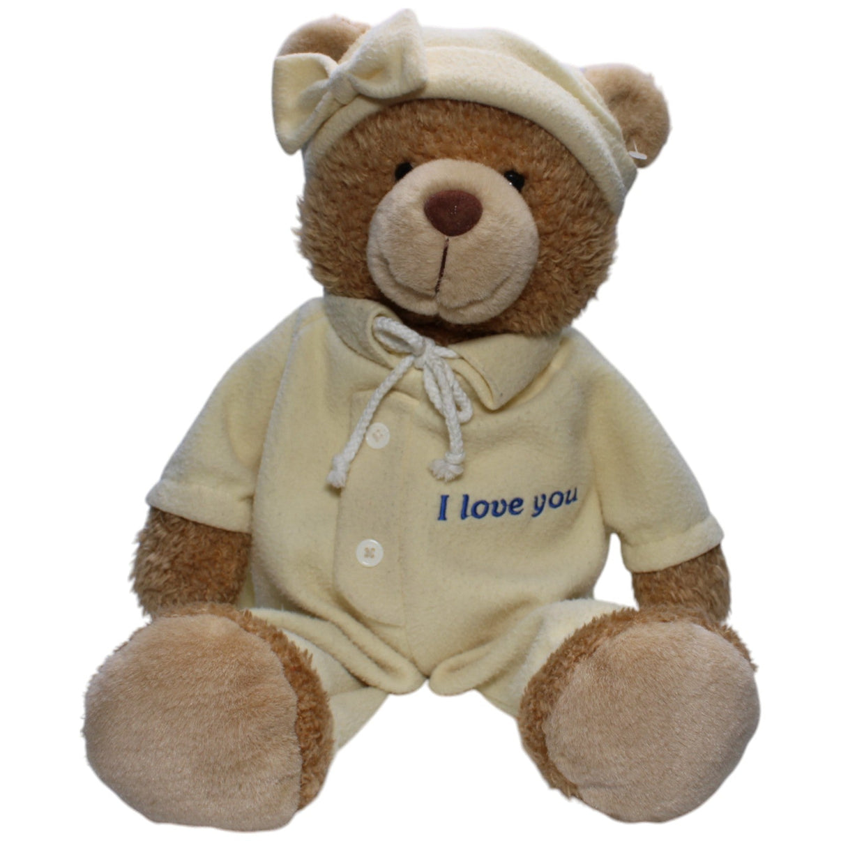 1239485 Uni - Toys XL Teddybär im Schlafanzug "I love you", beige Kuscheltier Kumpel Leo Bär Gebraucht Teddy